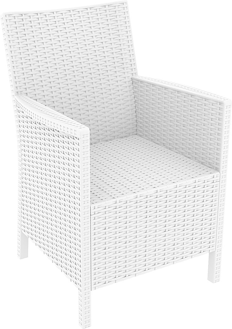 Cadeira esplanada para hotelaria profissional em RATTAN PVC, preparada para utilização em espaços exteriores