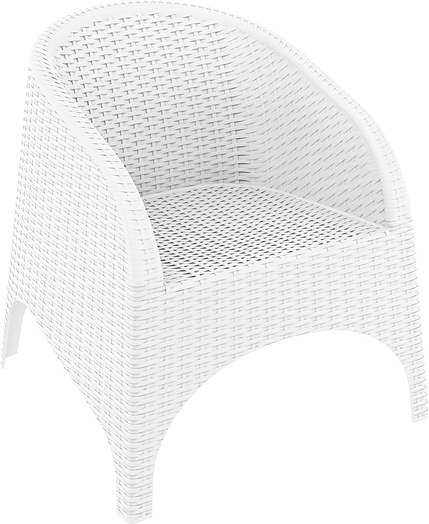 Cadeira esplanada para hotelaria profissional em RATTAN PVC, preparada para utilização em espaços exteriores