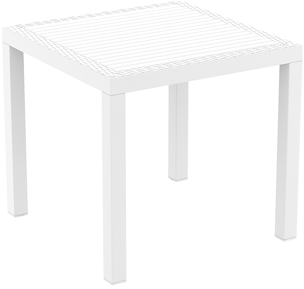 Mesa esplanada para hotelaria profissional, construída em RATTAN PVC, preparada para utilização em espaços exteriores, disponível em várias cores.