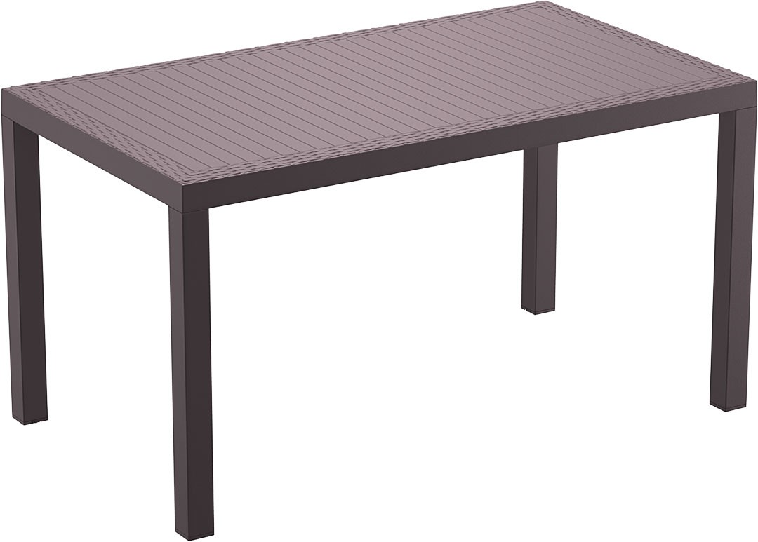 Mesa esplanada para hotelaria profissional, construída em RATTAN PVC, preparada para utilização em espaços exteriores, disponível em várias cores.