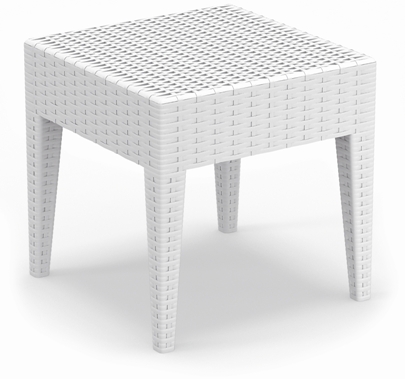 Mesa esplanada para hotelaria profissional, construída em RATTAN PVC, preparada para utilização em espaços exteriores, disponível em várias cores.