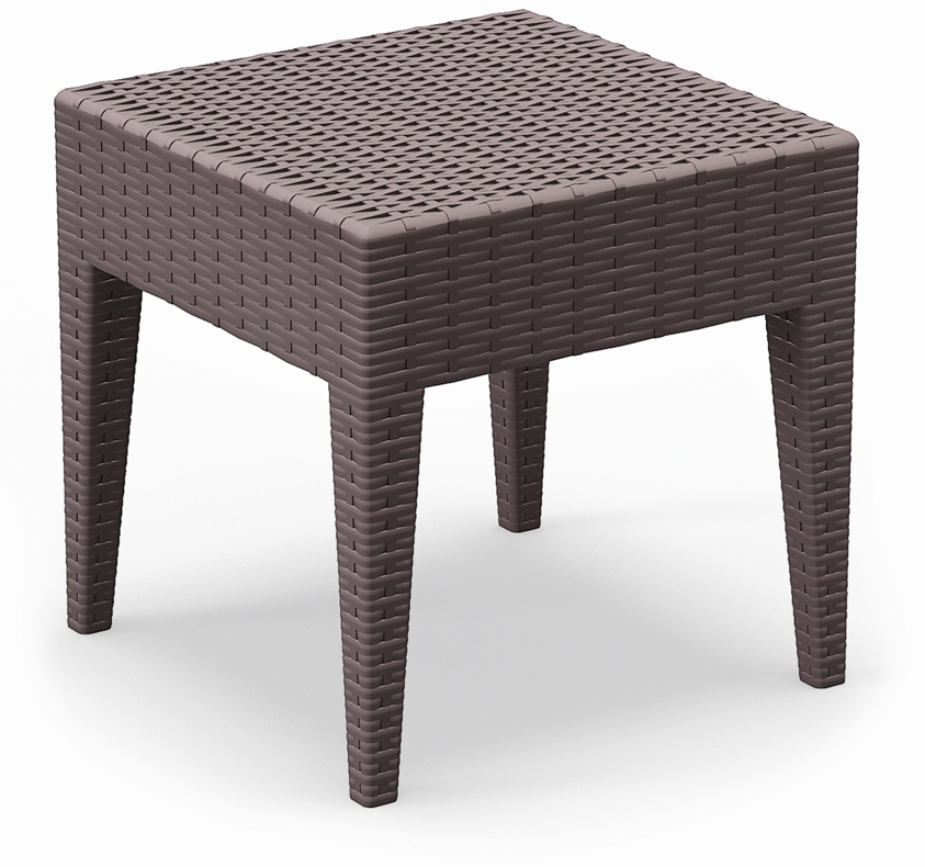 Mesa esplanada para hotelaria profissional, construída em RATTAN PVC, preparada para utilização em espaços exteriores, disponível em várias cores.