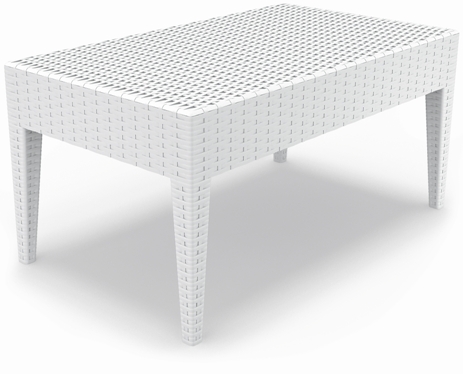 Mesa esplanada para hotelaria profissional, construída em RATTAN PVC, preparada para utilização em espaços exteriores, disponível em várias cores.