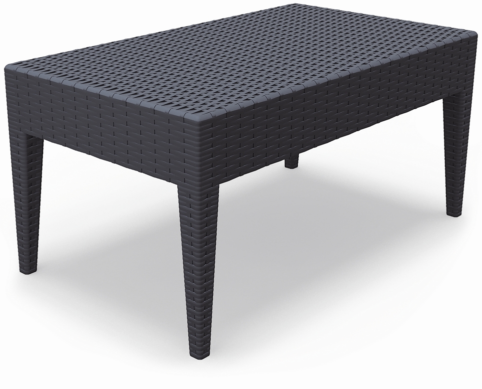 Mesa esplanada para hotelaria profissional, construída em RATTAN PVC, preparada para utilização em espaços exteriores, disponível em várias cores.