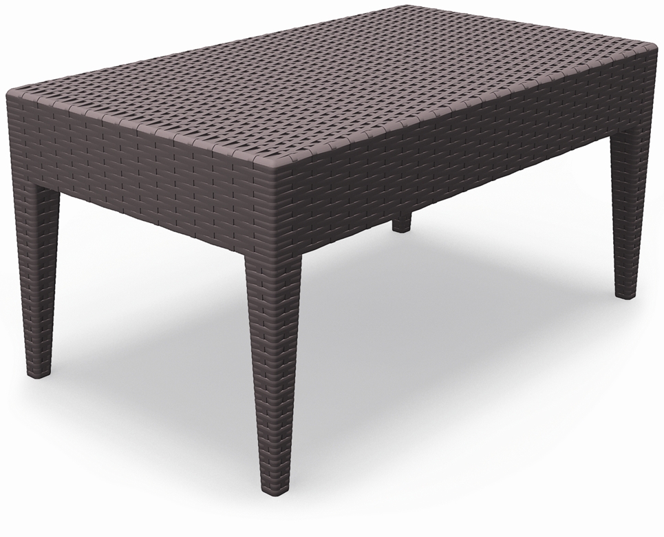 Mesa esplanada para hotelaria profissional, construída em RATTAN PVC, preparada para utilização em espaços exteriores, disponível em várias cores.