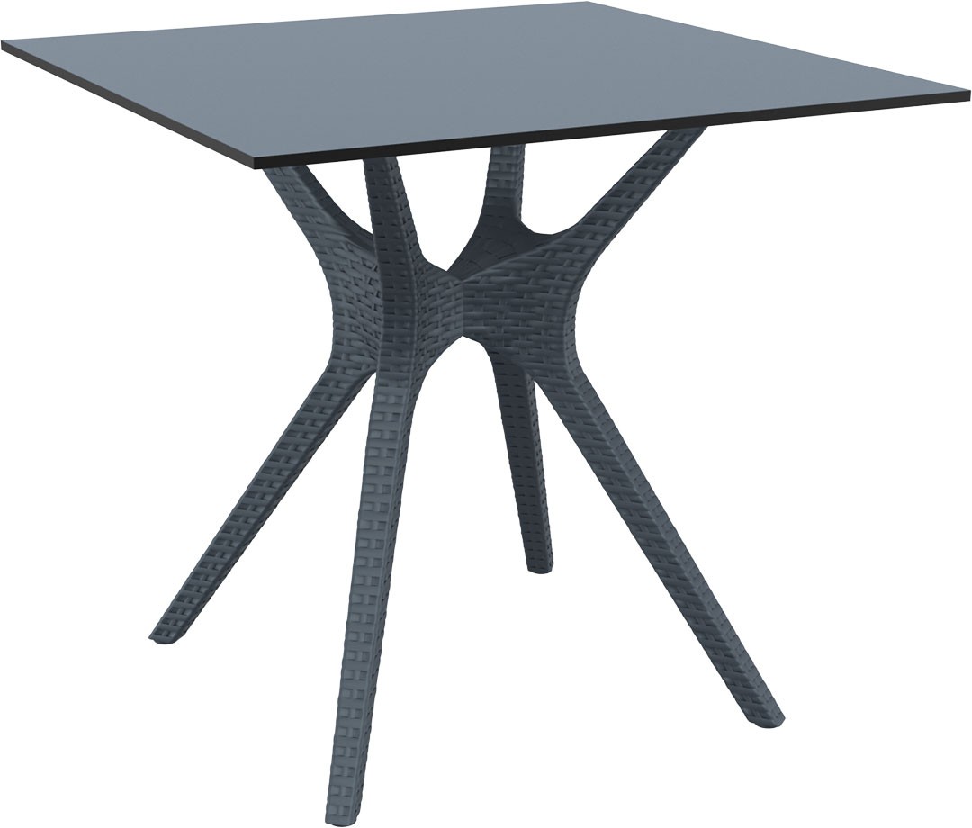 Mesa esplanada para hotelaria profissional, construída em RATTAN PVC, preparada para utilização em espaços exteriores, disponível em várias cores.