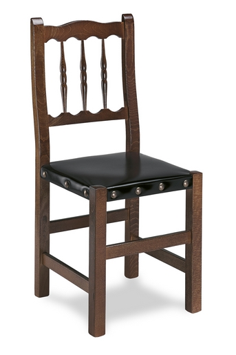 Cadeira hotelaria profissional com estrutura de 4 pés madeira com velatura em várias tonalidades, disponível com estofo em várias categorias e cores de semi-pele e tecidos.