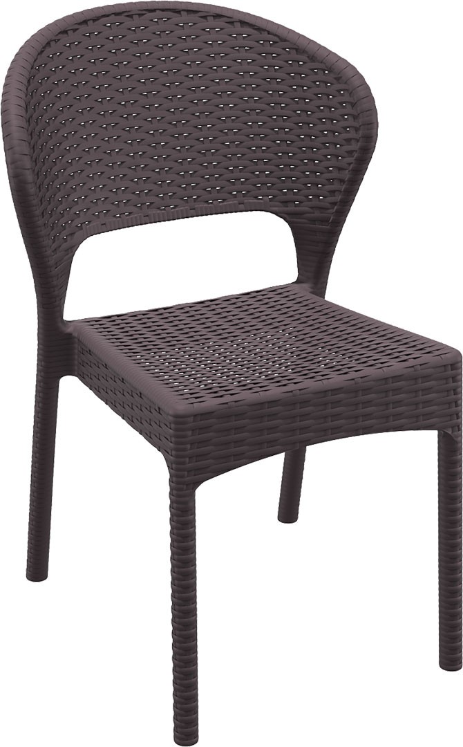 Cadeira esplanada para hotelaria profissional em RATTAN PVC, preparada para utilização em espaços exteriores, disponível em várias cores.