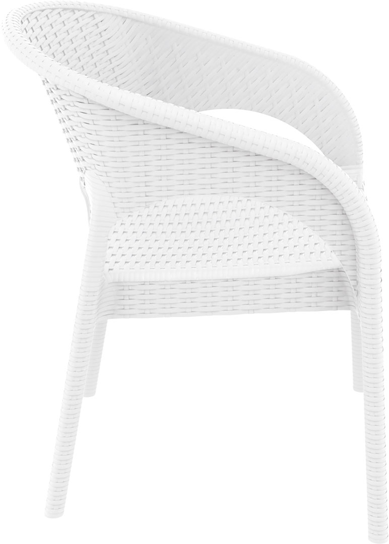 Cadeira esplanada para hotelaria profissional em RATTAN PVC, preparada para utilização em espaços exteriores, disponível em várias cores.