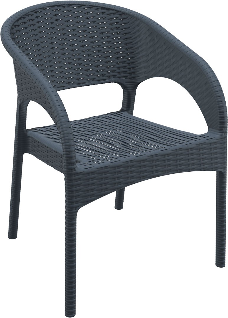 Cadeira esplanada para hotelaria profissional em RATTAN PVC, preparada para utilização em espaços exteriores, disponível em várias cores.
