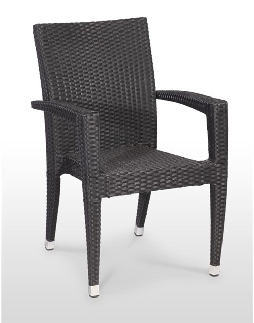 Cadeira esplanada para hotelaria profissional em RATTAN PVC, preparada para utilização em espaços exteriores, disponível em várias cores.