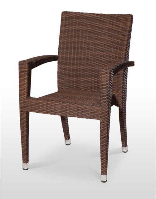 Cadeira esplanada para hotelaria profissional em RATTAN PVC, preparada para utilização em espaços exteriores, disponível em várias cores.