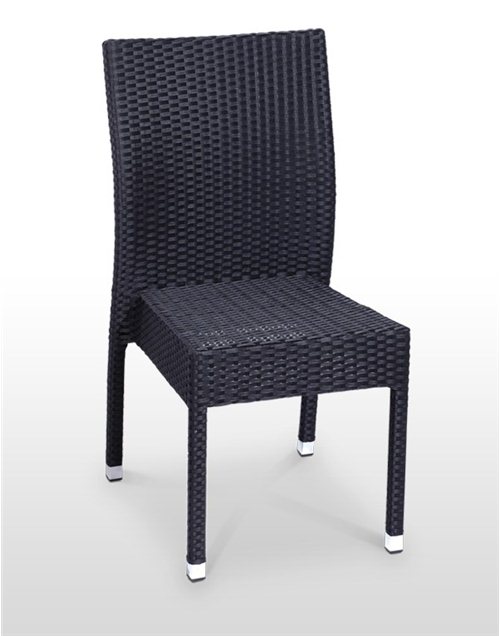 Cadeira esplanada para hotelaria profissional em RATTAN PVC, preparada para utilização em espaços exteriores, disponível em várias cores.
