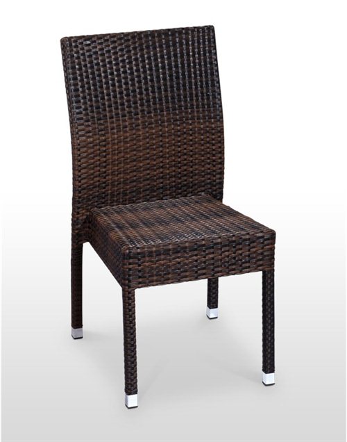 Cadeira esplanada para hotelaria profissional em RATTAN PVC, preparada para utilização em espaços exteriores, disponível em várias cores.