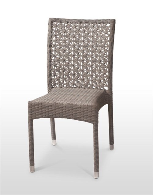 Cadeira esplanada para hotelaria profissional em RATTAN PVC, preparada para utilização em espaços exteriores, disponível em várias cores.