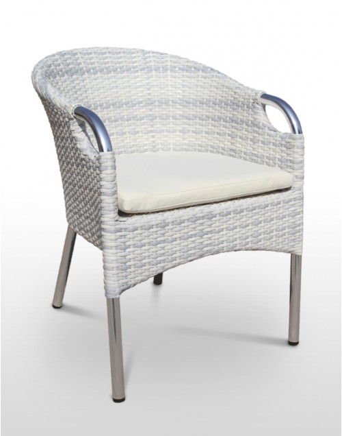 Cadeira esplanada para hotelaria profissional em RATTAN PVC, preparada para utilização em espaços exteriores, disponível em várias cores.