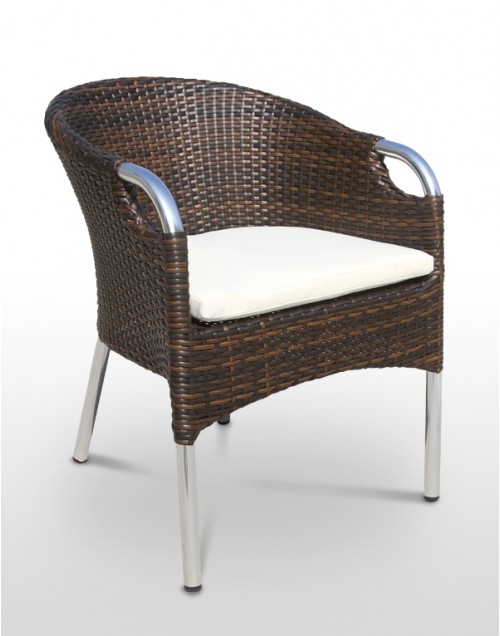Cadeira esplanada para hotelaria profissional em RATTAN PVC, preparada para utilização em espaços exteriores, disponível em várias cores.
