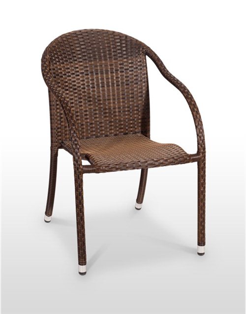 Cadeira esplanada para hotelaria profissional em RATTAN PVC, preparada para utilização em espaços exteriores, disponível em várias cores.