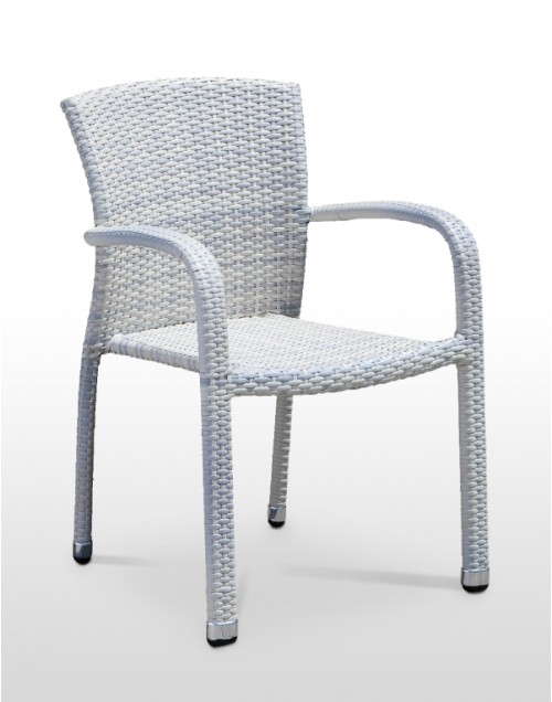 Cadeira esplanada para hotelaria profissional em RATTAN PVC, preparada para utilização em espaços exteriores, disponível em várias cores.