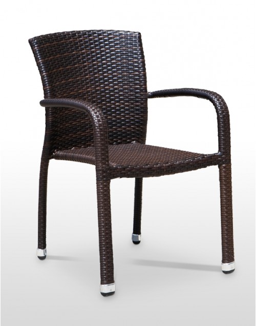 Cadeira esplanada para hotelaria profissional em RATTAN PVC, preparada para utilização em espaços exteriores, disponível em várias cores.