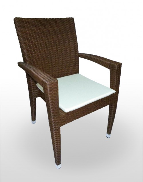 Cadeira esplanada para hotelaria profissional em RATTAN PVC, preparada para utilização em espaços exteriores, disponível em várias cores.