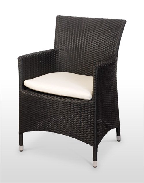 Cadeira esplanada para hotelaria profissional em RATTAN PVC, preparada para utilização em espaços exteriores, disponível em várias cores.