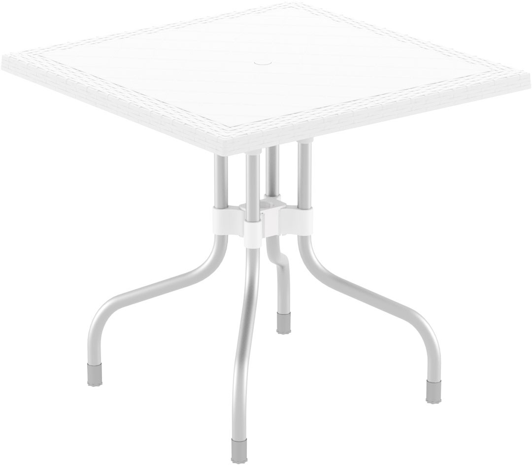 Mesa esplanada para hotelaria profissional, construída em RATTAN PVC, preparada para utilização em espaços exteriores, disponível em várias cores.