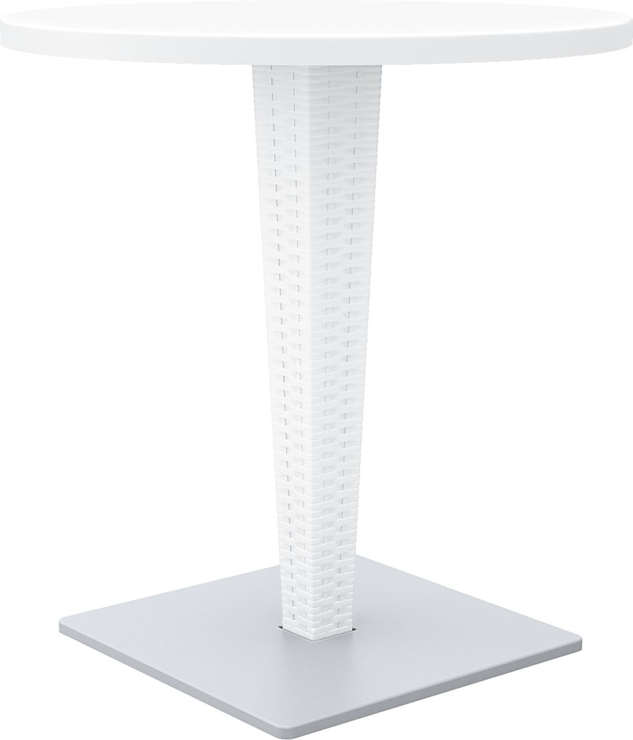 Mesa esplanada para hotelaria profissional, construída em RATTAN PVC, preparada para utilização em espaços exteriores, disponível em várias cores.