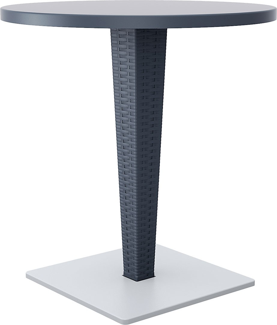 Mesa esplanada para hotelaria profissional, construída em RATTAN PVC, preparada para utilização em espaços exteriores, disponível em várias cores.
