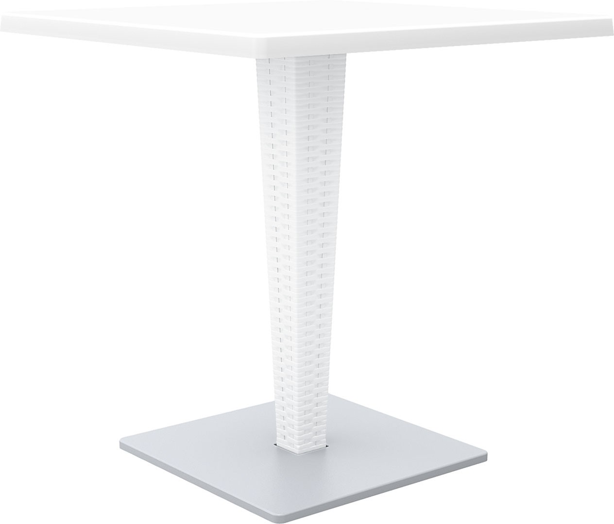 Mesa esplanada para hotelaria profissional, construída em RATTAN PVC, preparada para utilização em espaços exteriores, disponível em várias cores.