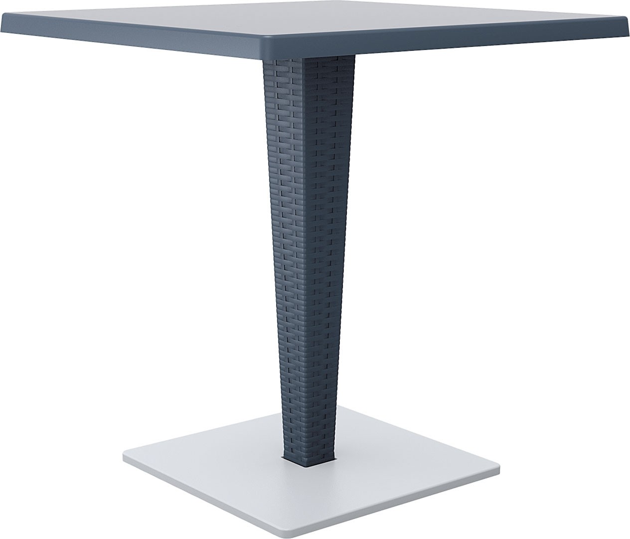 Mesa esplanada para hotelaria profissional, construída em RATTAN PVC, preparada para utilização em espaços exteriores, disponível em várias cores.