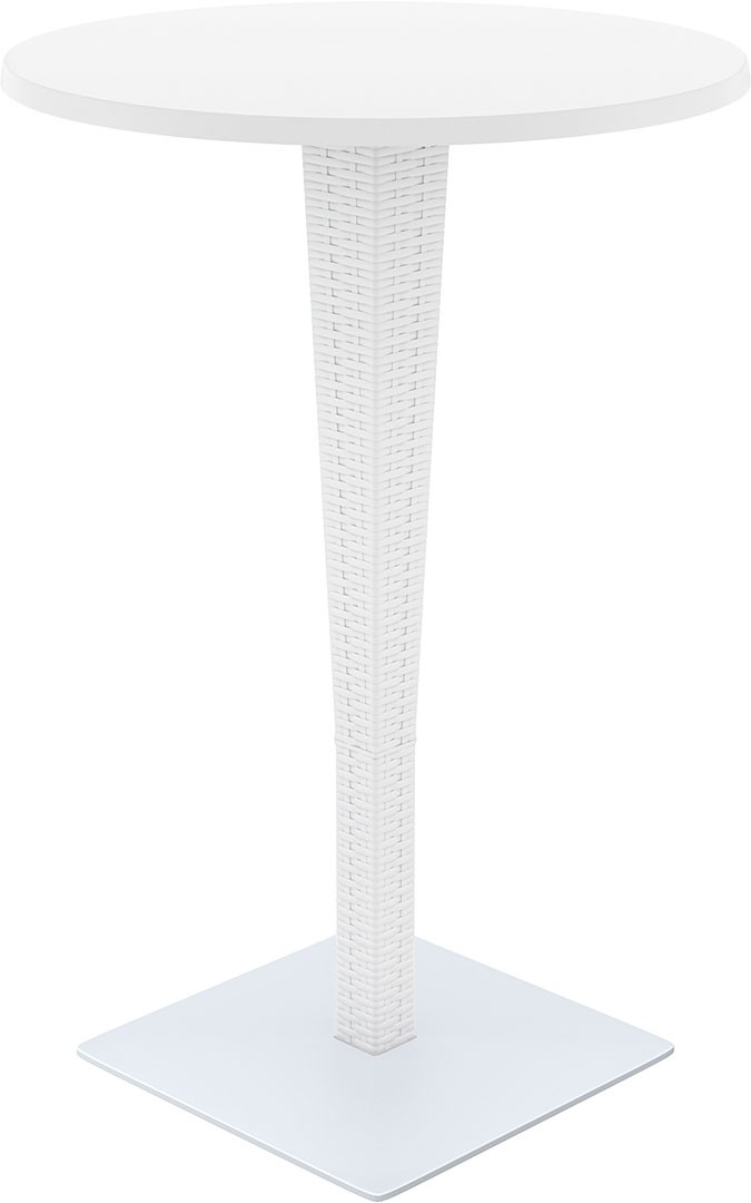 Mesa esplanada para hotelaria profissional, construída em RATTAN PVC, preparada para utilização em espaços exteriores, disponível em várias cores.