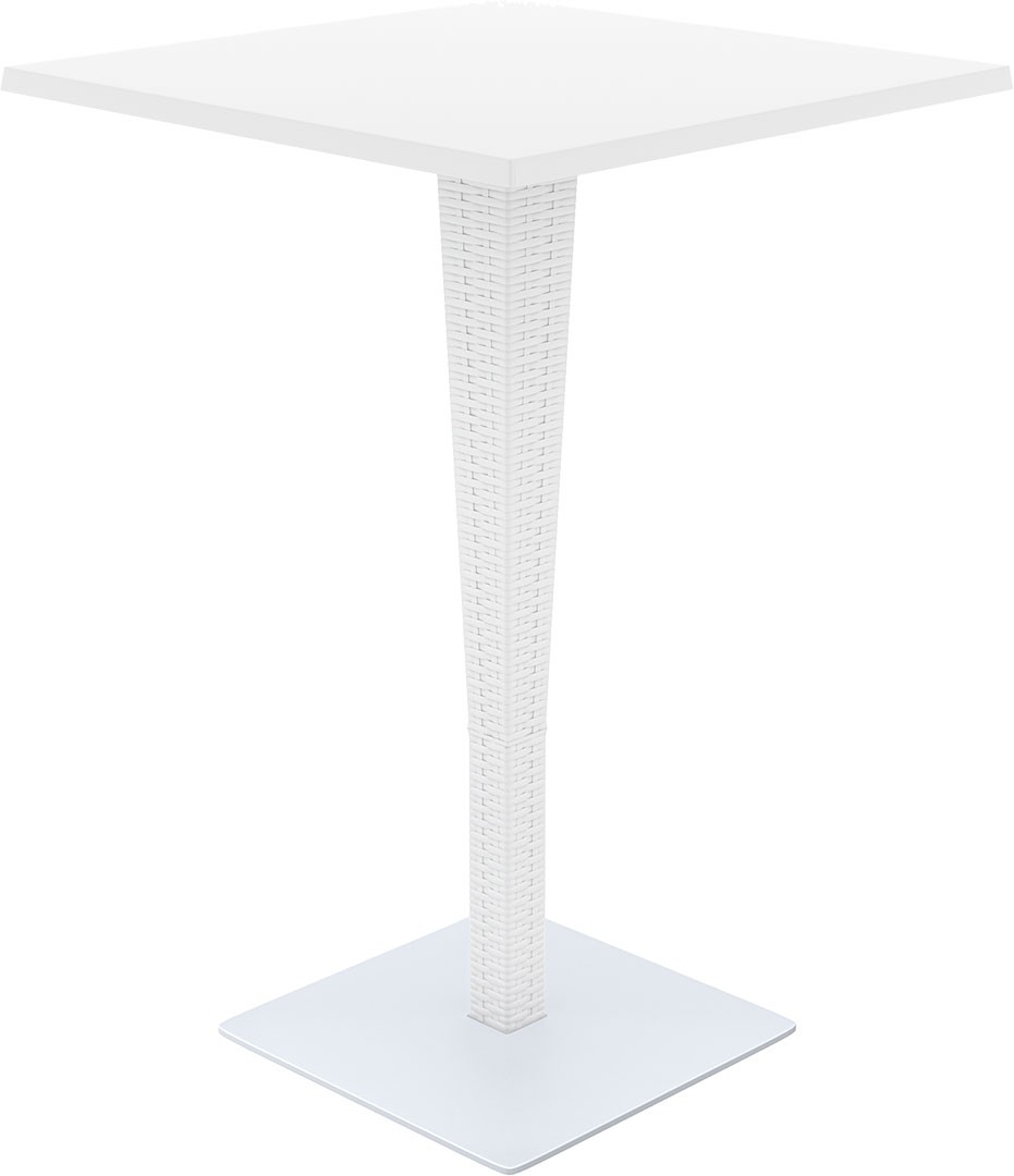 Mesa esplanada para hotelaria profissional, construída em RATTAN PVC, preparada para utilização em espaços exteriores, disponível em várias cores.