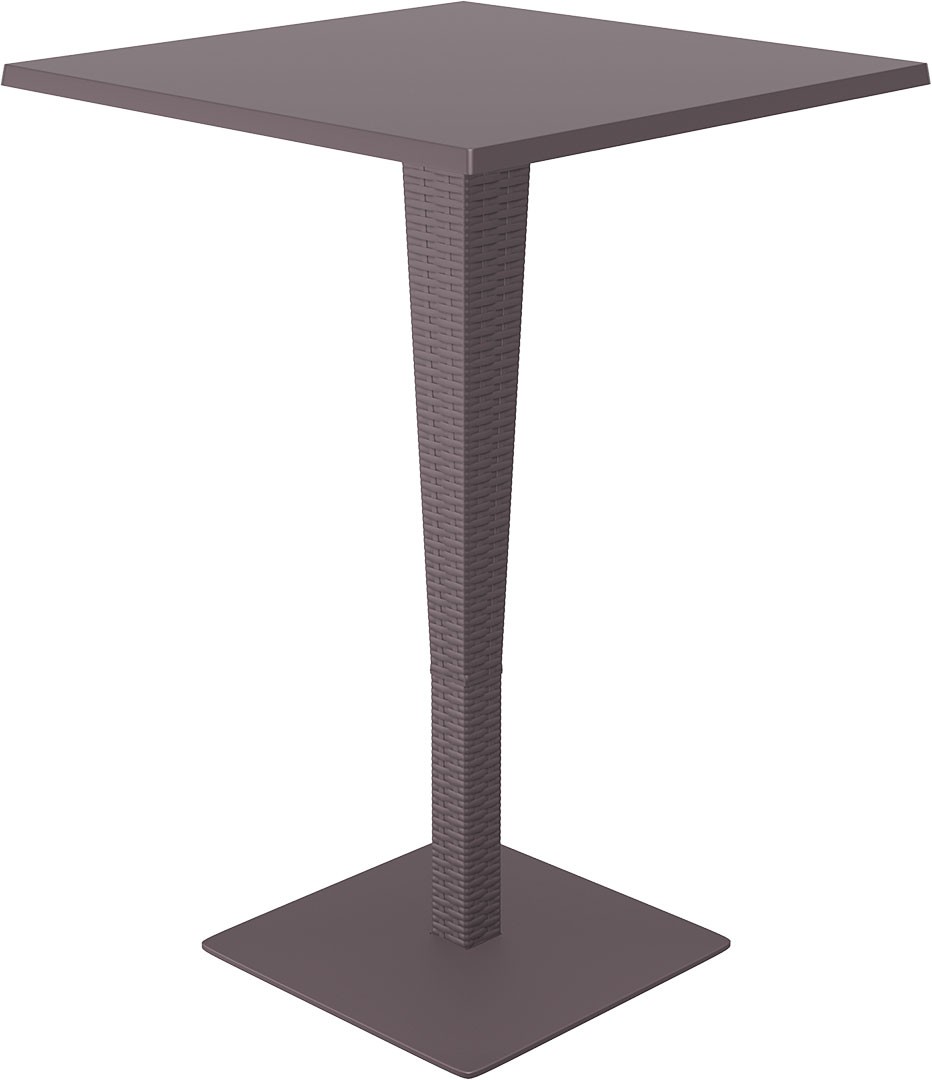 Mesa esplanada para hotelaria profissional, construída em RATTAN PVC, preparada para utilização em espaços exteriores, disponível em várias cores.