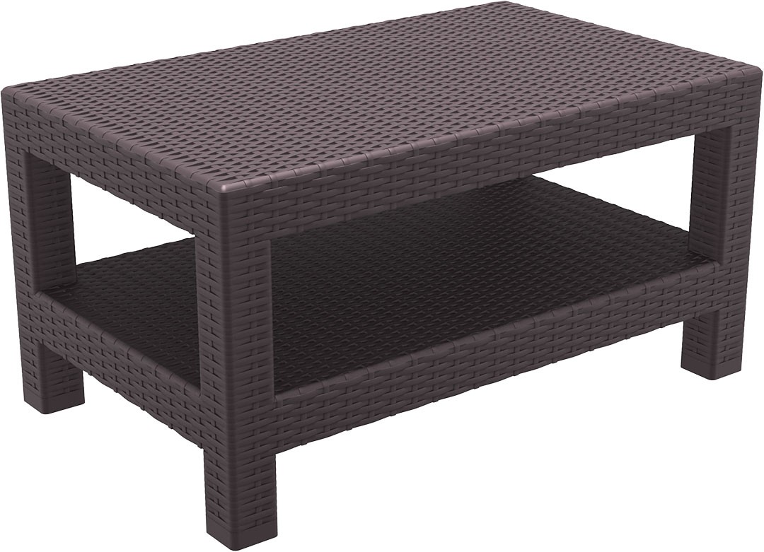 Mesa esplanada para hotelaria profissional, construída em RATTAN PVC, preparada para utilização em espaços exteriores, disponível em várias cores.