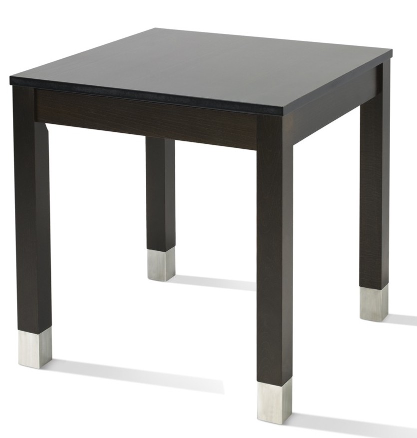 Mesa coluna central para hotelaria profissional com estrutura metálica e prumo madeira, disponível com varias medidas, tonalidades , formatos e categorias de tampos