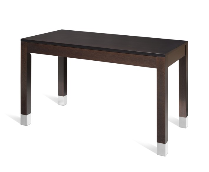 Mesa coluna central para hotelaria profissional com estrutura metálica e prumo madeira, disponível com varias medidas, tonalidades , formatos e categorias de tampos