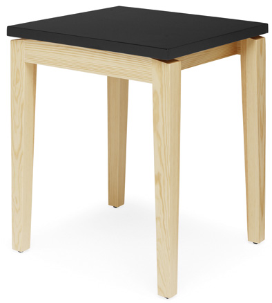 Mesa coluna central para hotelaria profissional com estrutura metálica e prumo madeira, disponível com varias medidas, tonalidades , formatos e categorias de tampos