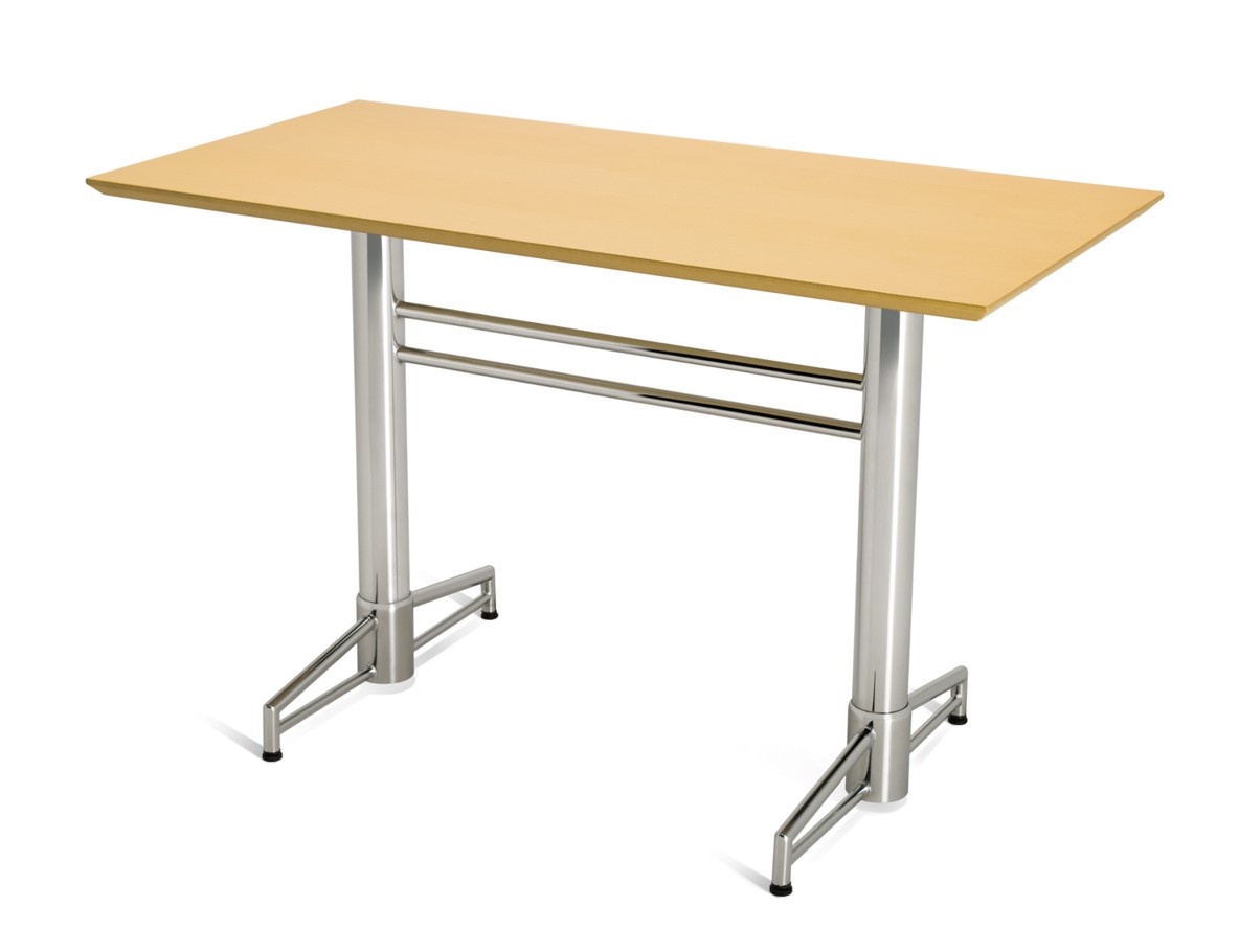Mesa coluna central para hotelaria profissional com estrutura metálica e prumo metálico, disponível com varias medidas, tonalidades , formatos e categorias de tampos