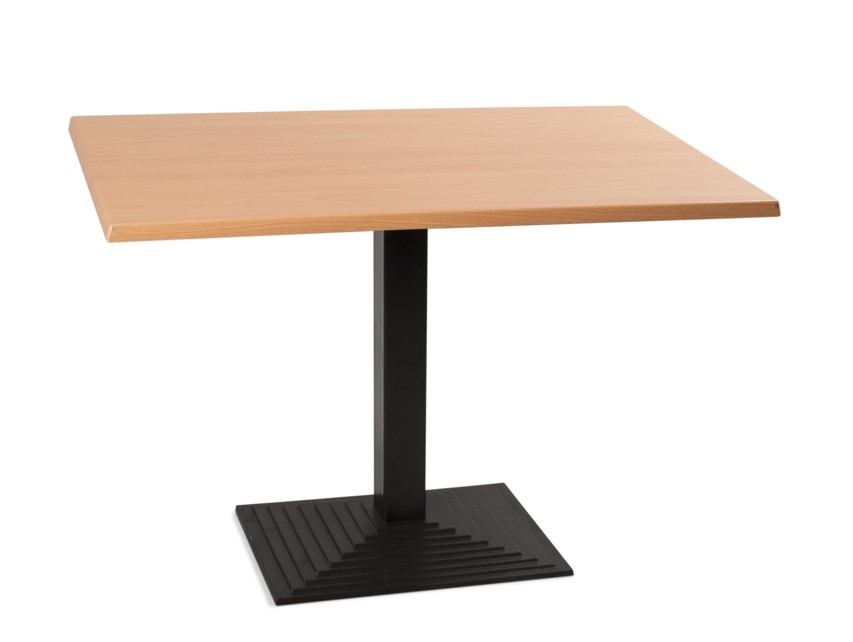 Mesa coluna central para hotelaria profissional com estrutura metálica e prumo metálico, disponível com varias medidas, tonalidades , formatos e categorias de tampos