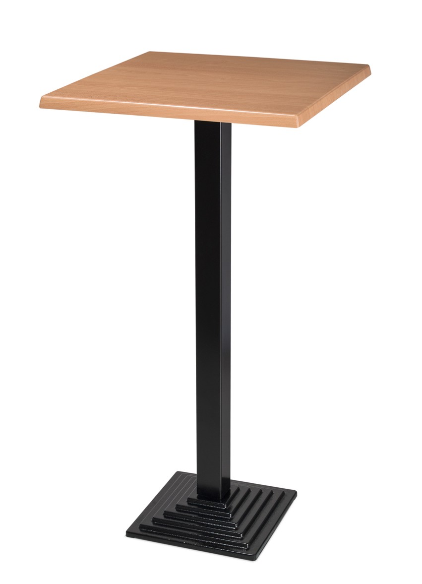 Mesa coluna central para hotelaria profissional com estrutura metálica e prumo metálico, disponível com varias medidas, tonalidades , formatos e categorias de tampos
