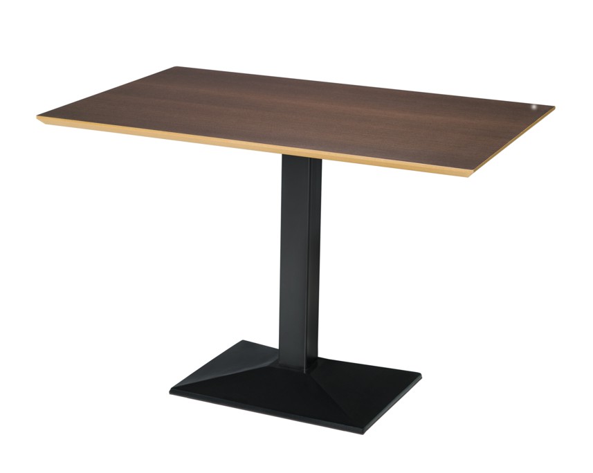Mesa coluna central para hotelaria profissional com estrutura metálica e prumo metálico, disponível com varias medidas, tonalidades , formatos e categorias de tampos
