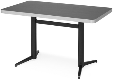Mesa coluna central para hotelaria profissional com estrutura metálica e prumo metálico, disponível com varias medidas, tonalidades , formatos e categorias de tampos