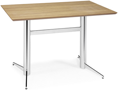 Mesa coluna central para hotelaria profissional com estrutura metálica e prumo metálico, disponível com varias medidas, tonalidades , formatos e categorias de tampos
