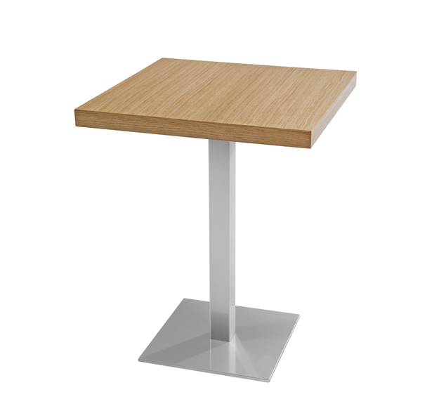 Mesa coluna central para hotelaria profissional com estrutura metálica e prumo metálico, disponível com varias medidas, tonalidades , formatos e categorias de tampos