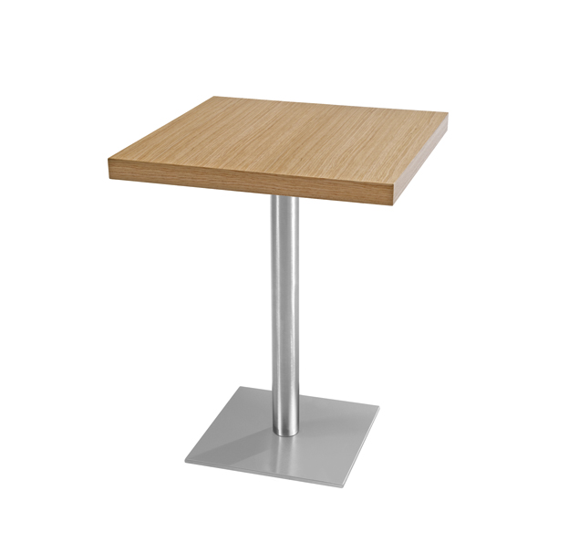 Mesa coluna central para hotelaria profissional com estrutura metálica e prumo metálico, disponível com varias medidas, tonalidades , formatos e categorias de tampos