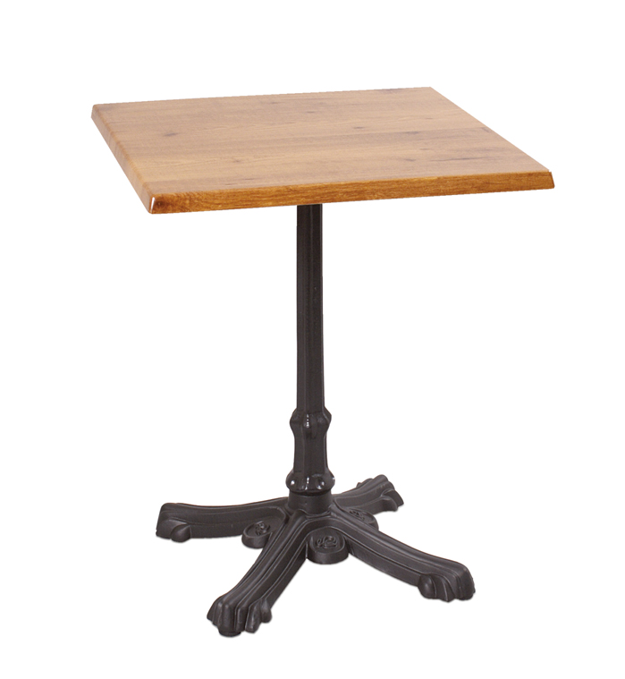 Mesa coluna central para hotelaria profissional com estrutura metálica e prumo metálico, disponível com varias medidas, tonalidades , formatos e categorias de tampos