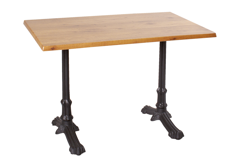 Mesa coluna central para hotelaria profissional com estrutura metálica e prumo metálico, disponível com varias medidas, tonalidades , formatos e categorias de tampos